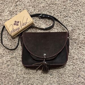 Patricia Nash Burgundy Leather Crossbody Bag